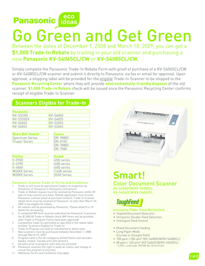 Panasonic Scanner Trade-In Rebate Form