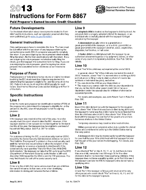 IRS Form 8867 Instructions