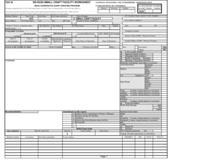 Small Craft Facility Worksheet