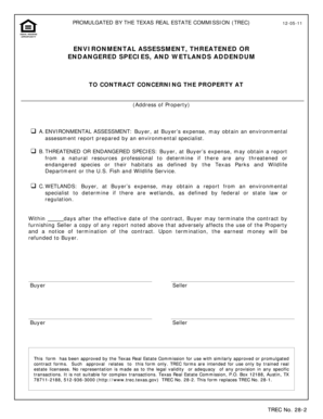 Texas Environmental Assessment Addendum