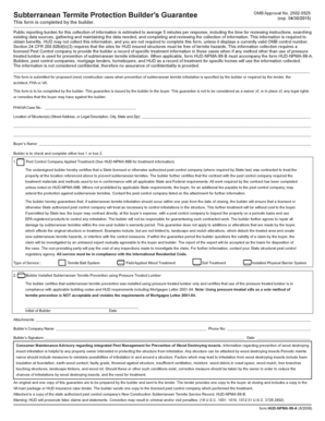 Subterranean Termite Protection Builder's Guarantee - agri nv