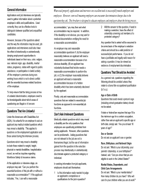 Fillable Online nd Employment Applications and Interviews Brochure Fax Email Print - pdfFiller