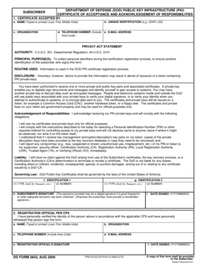 DEPARTMENT OF DEFENSE (DOD) PUBLIC KEY INFRASTRUCTURE (PKI)