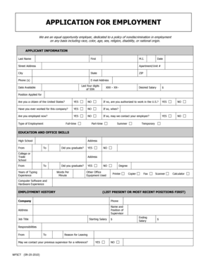 Application for Employment