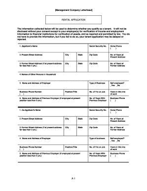 Rental Application Form