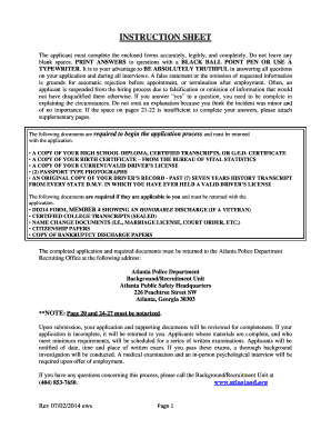 Atlanta Police Department Recruit Application