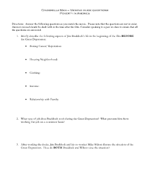 Cinderella Man Viewing Guide Questions