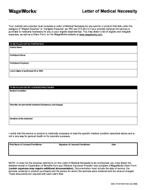 Letter of Medical Necessity