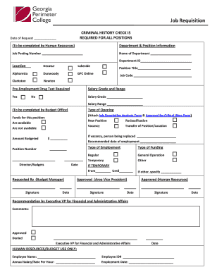 Job Requisition Form
