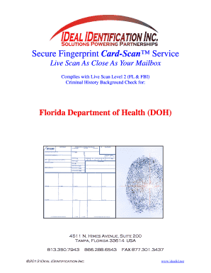 Secure Fingerprint Card-Scan™ Service Form
