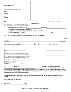California Grant Deed