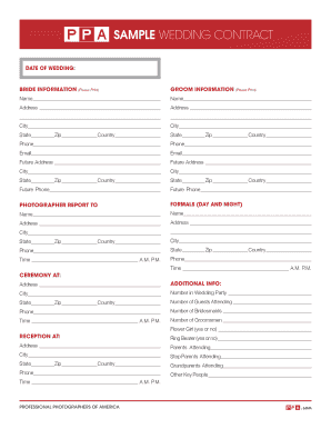 Wedding Photography Contract