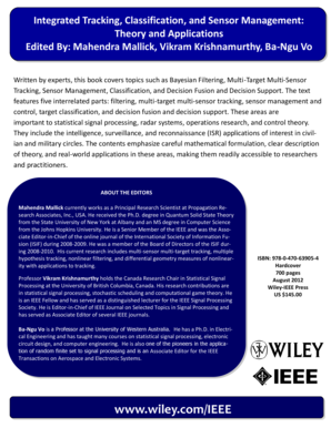 Integrated Tracking, Classification, and Sensor Management Book Order Form