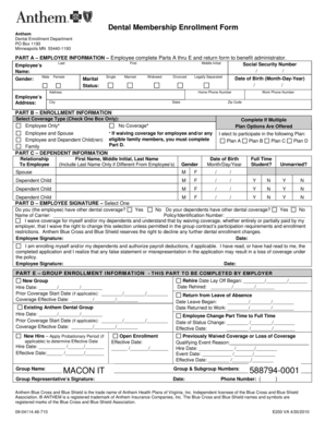 Dental Membership Enrollment Form