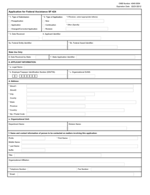 Application for Federal Assistance SF-424