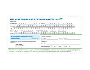 New York Empire Passport Application