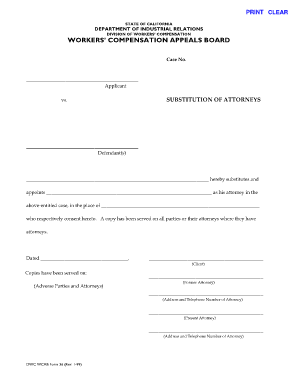 California Substitution of Attorneys Form