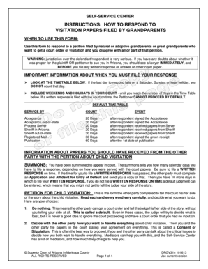 Response to Grandparent Visitation Petition