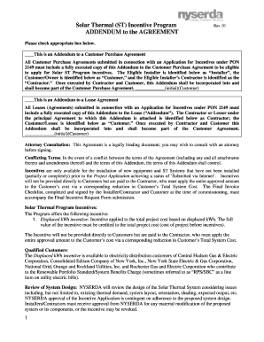 Solar Thermal Incentive Program Addendum
