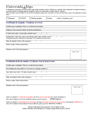 Erasmus Certificate of Attendance