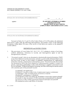 Plaintiff's Interrogatories and Request for Production of Documents