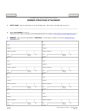 Arizona LLC Member Structure Attachment
