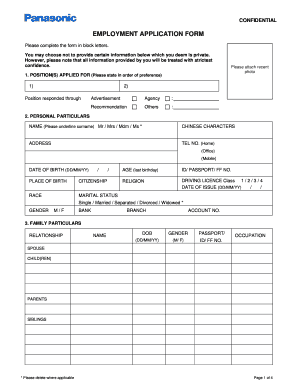 Employment Application Form