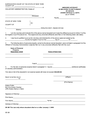 Amended Affidavit Voluntary Administration
