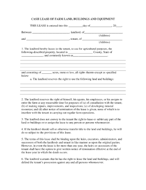 26 Printable Land Lease Agreement Forms And Templates Fillable Samples In Pdf Word To Download Pdffiller