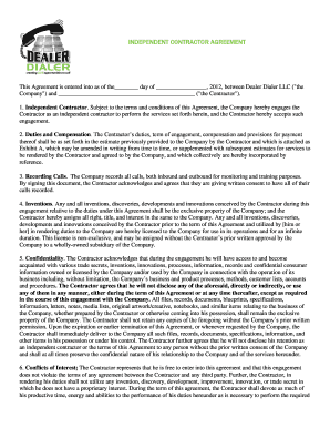 Independent Contractor Agreement