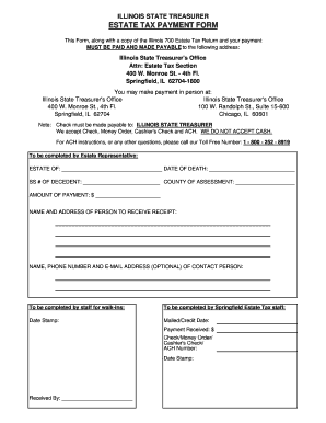 Illinois Estate Tax Payment Form