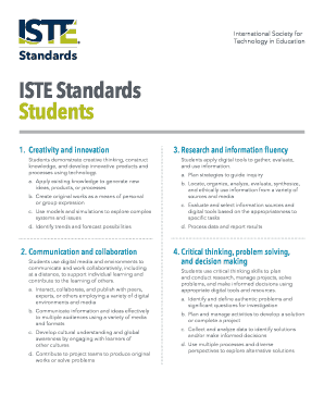 Fillable Online ISTE Standards Students Fax Email Print - pdfFiller