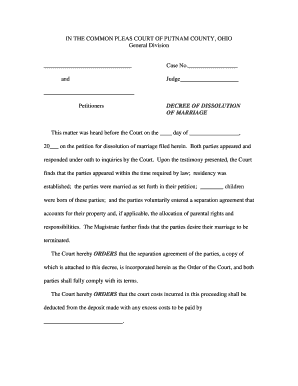Decree of Dissolution of Marriage