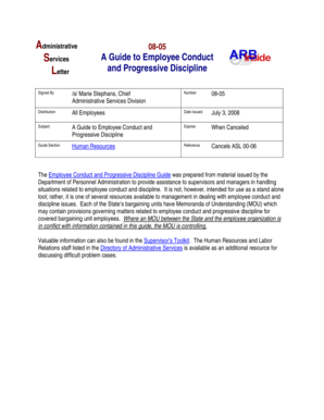 A Guide to Employee Conduct and Progressive Discipline - arb ca