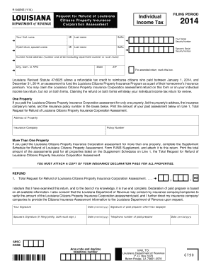 Louisiana Citizens Property Insurance Refund Form 2014