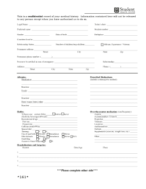 Medical History Form