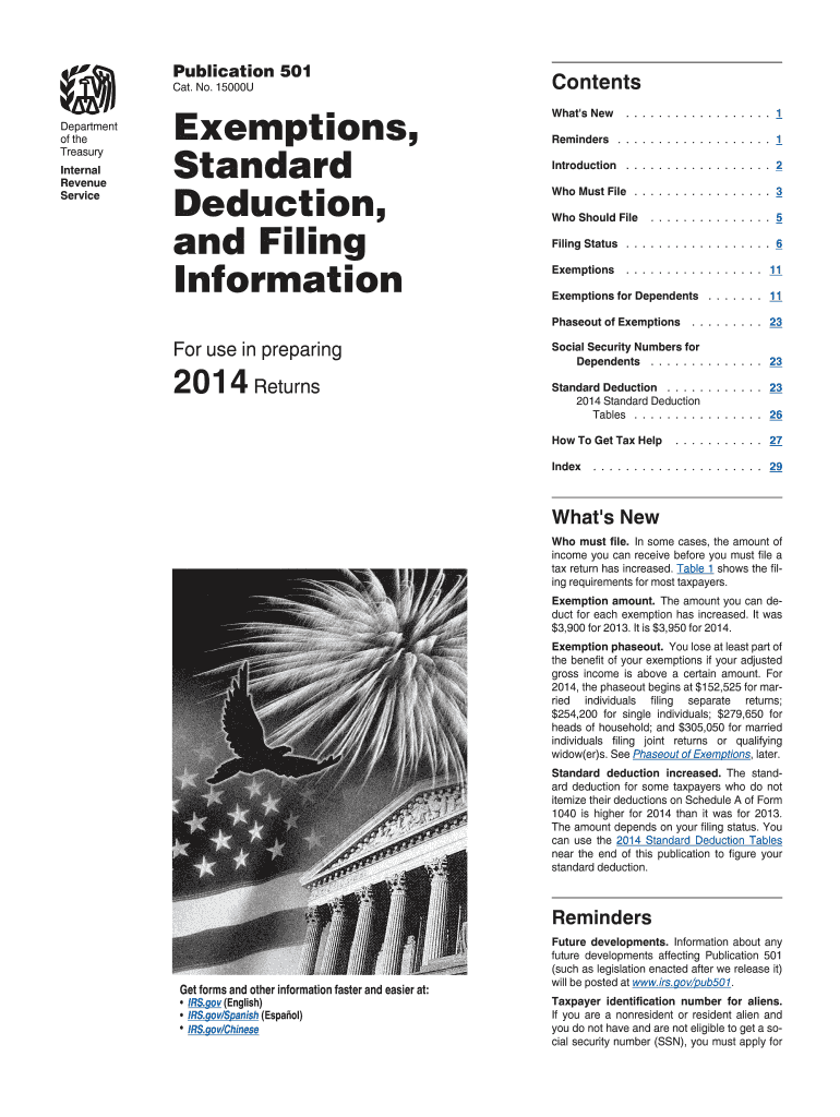 2014 standard deduction Preview on Page 1