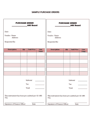 Purchase Order Template