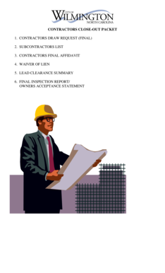Contractors Close-Out Packet