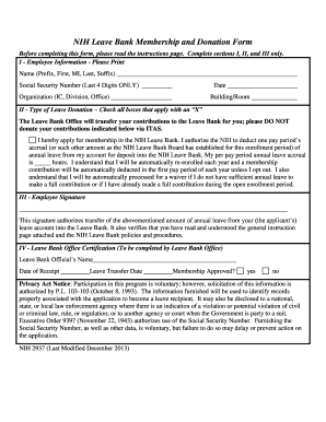 NIH Leave Bank Membership Form
