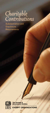 IRS Charitable Contributions Substantiation Requirements