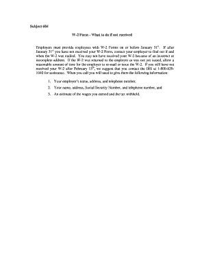 W-2 Form Missing Instructions