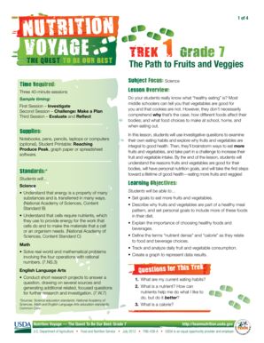 The Path to Fruits and Vegetables - fns usda