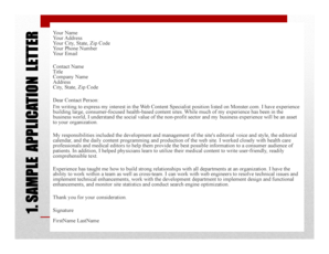 Job Application Letter Template