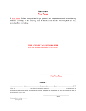 Affidavit of Truth