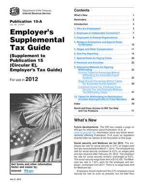 Publication 15-A Employer’s Supplemental Tax Guide