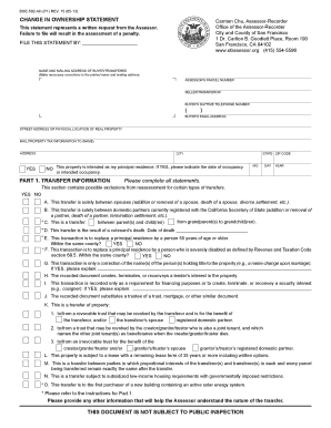 California Change in Ownership Statement