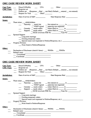 CMC Case Review Worksheet