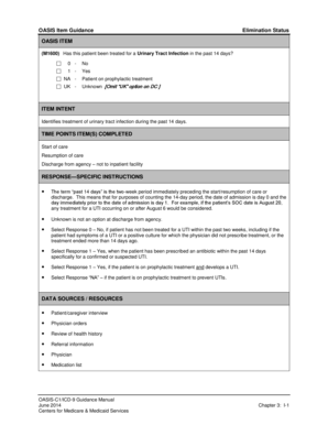 OASIS Urinary Incontinence Assessment Form