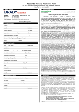 Residential Tenancy Application Form